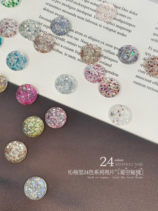 Yukun brand high-end nail polish adhesive 24 color secret garden nail salon DIY beginner suitable