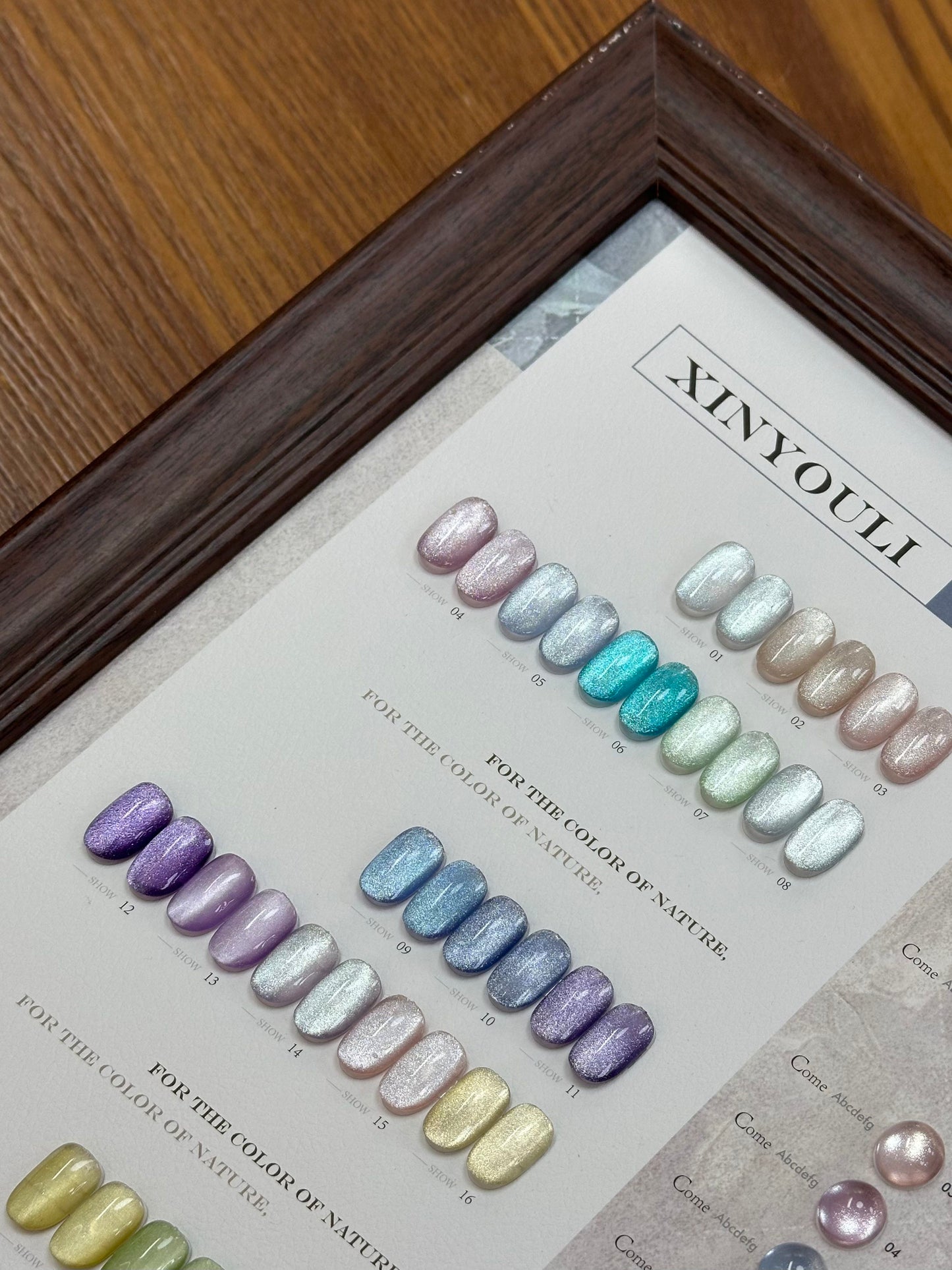 Yukun brand nail polish adhesive 24 color secret garden clear and rich cat eye color