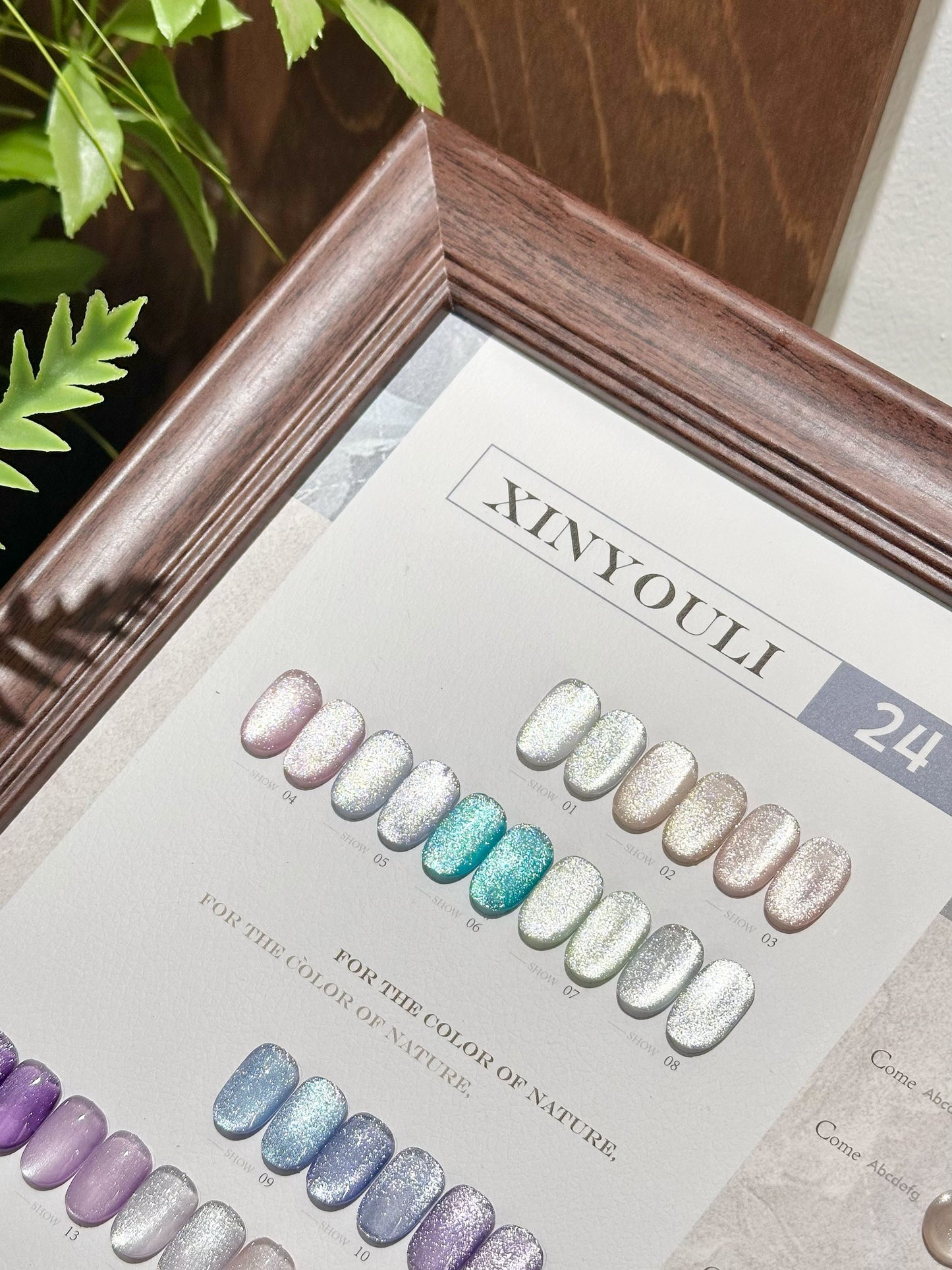 Yukun brand nail polish adhesive 24 color secret garden clear and rich cat eye color